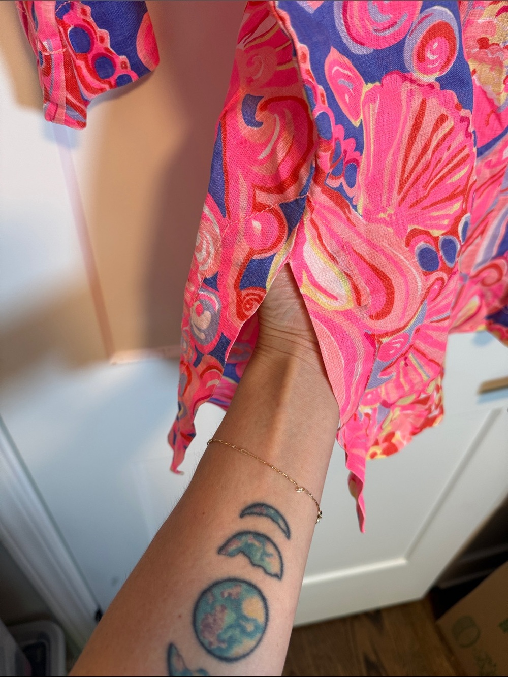 Lilly Pulitzer Reef Retreat Linen Tunic Top - Small - Picture 9 of 9